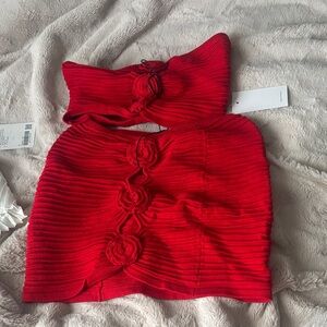 Lovers + Friends Vibrant Red Skirt Set